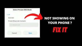 Private DNS Option Not Showing | HOW TO FIX