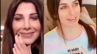 رد فعل نانسي عجرم 🥰عند سماع صوت فرح شريم تغني((العين يانور العين))👈🔔👍