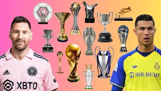 Lionel Messi Vs Cristiano Ronaldo Career All Trophies And Awards
