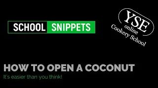 BEST WAY TO OPEN A COCONUT | Best coconut hack | YSE Cookery School