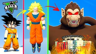 ATUALIZEI o GOKU FRACO até o GOKU MONSTRO GIGANTE no GTA 5 ! ( GTA V Mods )