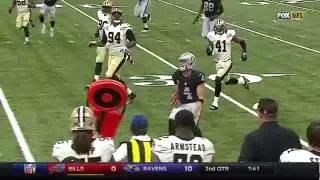 Derek Carr's Crazy Flip as He Dives for a Huge First Down! | Raiders vs. Saints | NFL