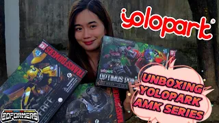 YOLOPARK amk series Bumblebee , Optimus Primal and Optimus Prime figures | Unboxing and Review.