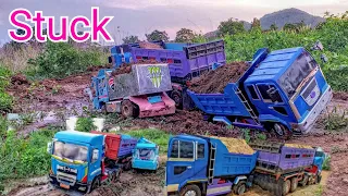 WOW Nissan RC Stuck rescued Hino 700 and Hyundai 1996 brands