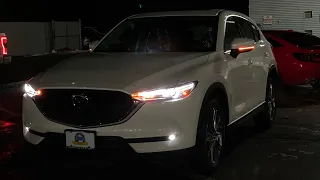 2021 MAZDA CX-5 interior and Exterior Lights At Night in 4K