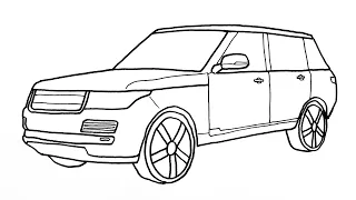 How To Draw A Range Rover Car Easy - Range Rover Araba Çizimi Kolay - Çizim Mektebi Çizimleri