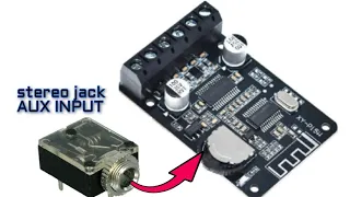 how to plug in the aux input jack on the xy-p15w bluetooth amplifier