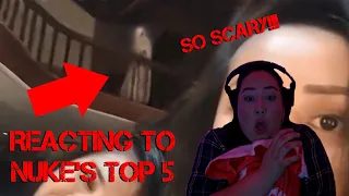 REACTING TO NUKES TOP 5 - 10 Scary Ghost Videos Too many? Too scary? (FREAKY FRIDAY)