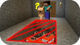 BEBE NOOB VS CREEPYPASTA HEROBRINE MINECRAFT TROLL + ROLEPLAY