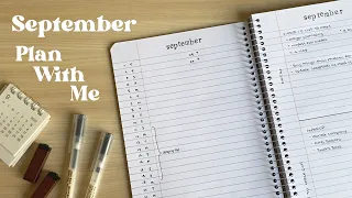 September 2022 Plan With Me | Simple, Minimalist Bullet Journal Setup in a Lined Notebook