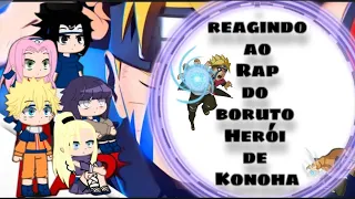 🍥•Sala do Naruto clássico+Neji reagindo ao Rap do Boruto - Herói da vila•🍥//Sting Raps//