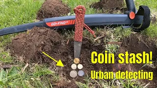 Metal dectecting a coin stash under a gum tree - GO FIND 22 -