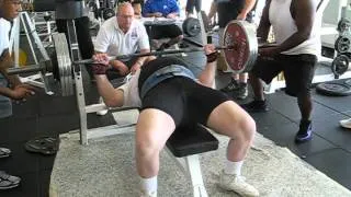 Ron Beuch 420lb Raw Bench press 100%  Raw National record