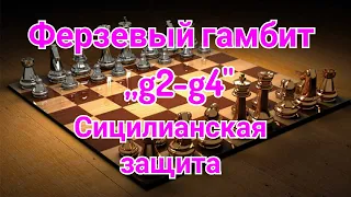 12) Ферзевый гамбит  ...g2-g4  Сицилианская защита. Стратегия.