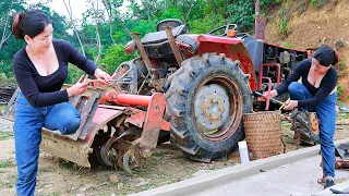 Mechanic Girl repairs tractor for the Villagers, Mechanical Genius Girl, Blacksmith Girl