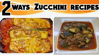 2 ways Zucchini recipes | #Beef Stuffed Zucchini | #Zucchini with ground Beef | Filipina in Austria