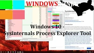 Windows 10 - Sysinternals Process Explorer Tool Usage