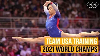 Team USA's 🇺🇸 women train ahead of 2021 World Championships in Kitakyushu