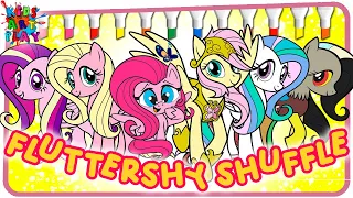 My Little Pony Fluttershy SHUFFLE COLORING Coloring Pages How To Color