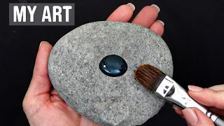 ❤️ Painting on a Stone｜30 Min ASMR  Acrylic Painting