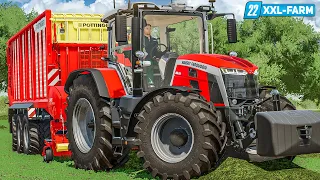 LS22 XXL Farm #3: Gras einfahren mit dem MASSEY FERGUSON 8S und KEILSILOBAU!  | FARMING SIMULATOR 22