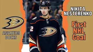 Nikita Nesterenko #62 (Anaheim Ducks) first NHL goal Mar 25, 2023