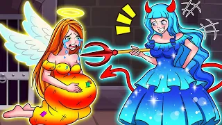 PAPER DOLL - Paper Dolls Dress Up - Poor Elsa Frozen vs Fire Sisters Dress - Rapunzel Compilation