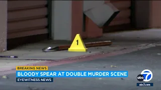 Bloody spear found at site of double homicide in Santa Ana