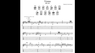 Billy Joel: Vienna with tablature/sheet music for solo fingerstyle guitar