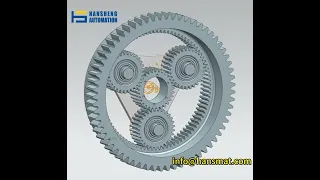 Multiple gears operate inside the planetary gearbox.#planetary #gearbox #gear #automation #machines