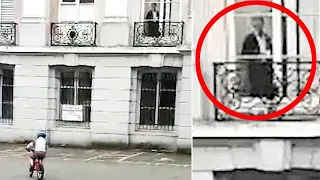 Mom Catches 'Ghost' Watching Her Son Ride Bike in England