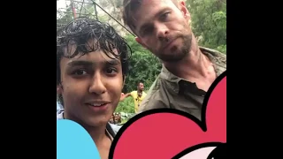 Chris Hemsworth trying Sharukh Khan's Hindi Dialogue || DDLJ