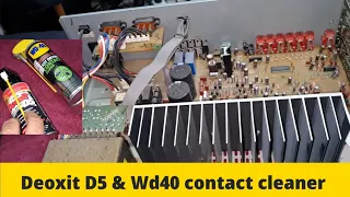 Deoxit D5 & Wd40 contact cleaner, repairing old amplifier