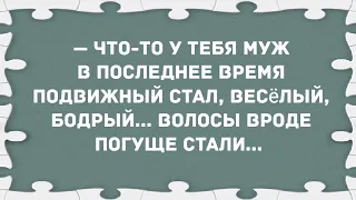 - Что-то у тебя муж в последнее время подвижный стал. Сборник свежих анекдотов! Юмор!