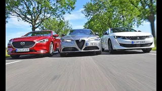 Alfa Romeo Giulia vs Mazda 6 vs Peuggeot 508