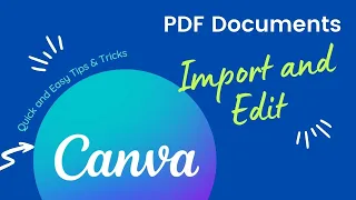 13. How To Import and Edit PDF Files in Canva  - Easy Drag and Drop