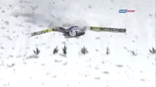 Crazy crash of Simon Ammann from the springboard [HD]