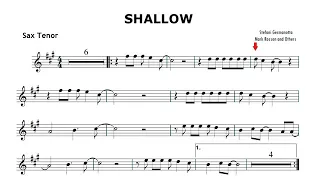 Shallow   Lady Gaga   Partition sax tenor