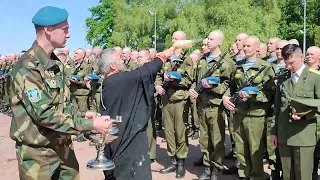 На площади Победы в Витебске состоялась церемония принятия Военной присяги военнослужащими 38 одшбр