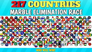 217 Countries Elimination Marble Race - World Countryball Elimination Race