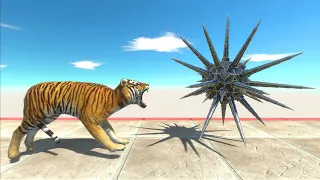 Challenge of crossing deadly blades - Animal Revolt Battle Simulator