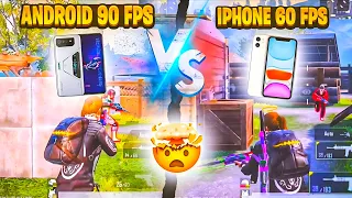 iPhone 12 60 Fps Vs Android 90 Fps 1V1 TDM With Enemy POV 🥵🔥