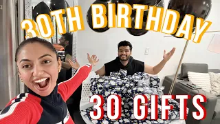 30 Gifts on my 30th Birthday | Birthday Surprise from my wife | Best birthday Ever !