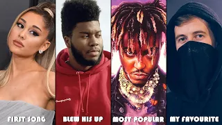 Famous Artists Songs (First vs Blow Up vs Most Popular vs My Favourite)