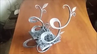 Ковка из металлолома. Кованая подставка.Forged stand.