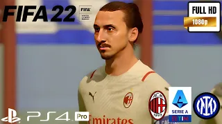 FIFA 22 - Milan vs Internazionale - Simulação - Serie A TIM | PS4™ Pro Gameplay [HD 1080p].