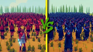 ATHEN ARMY vs KOREAN ARMY - Totally Accurate Battle Simulator TABS