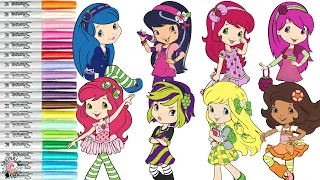 Strawberry Shortcake & Friends Coloring Book Compilation Cherry Jam Sour Grapes Orange Blossom Lemon