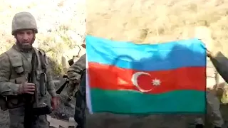 Döyuşlər vaxtı çəkilmiş Video görüntülər erməni postunu alıb bayrağımızı dalğalandıran Canavarlar