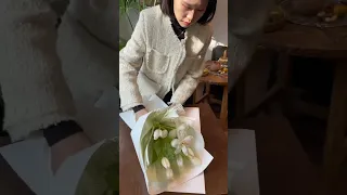 korean style bouquet wrapping tutorial